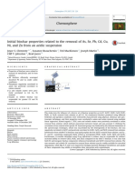 Initial Biochar Properties Related To The Removal of As, Se, PB, CD, Cu, PDF