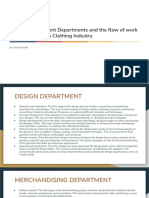 The Role of Different Departments and The Flow of Work Through Them in A Clothing Industry