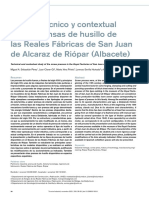 Estudio Técnico y Contextual de Las Prensas de Husillo de Las Reales Fábricas de San Juan de Alcaraz de Riópar (Albacete)