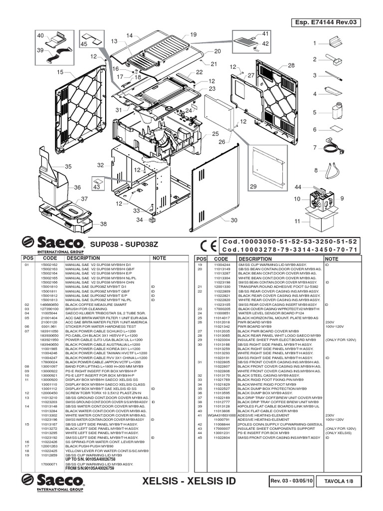 Xelsis SS, diagram E74144 R03 PDF Thermostat Pump