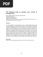 Empirical Study On Terminal Water Velocity of Drainage Stack - C.L. Cheng, K.C. He e C.L