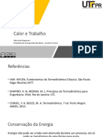 3 - Calor e Trabalho Termodinâmica