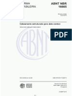 NBR 16665 de 09.2019 - Cabeamento Estruturado para Data Centers