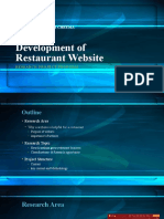 Development of Restaurant Website: Name: Ehtsham Ali Cheema ID: 2018490212