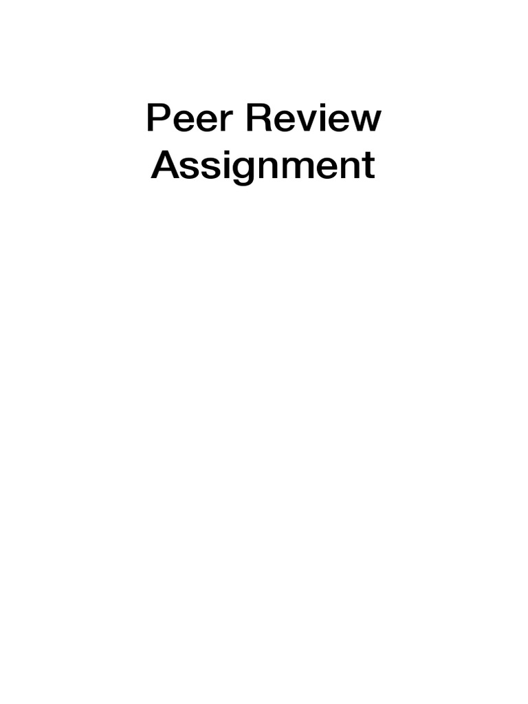peer graded assignment pdf