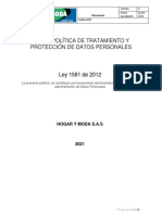 Poliitica de Proteccioin de Datos HYM - 2020