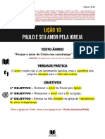 Subsídios Lição 10 - Paulo e Seu Amor Pela Igreja - Canal Texto Áureo PDF