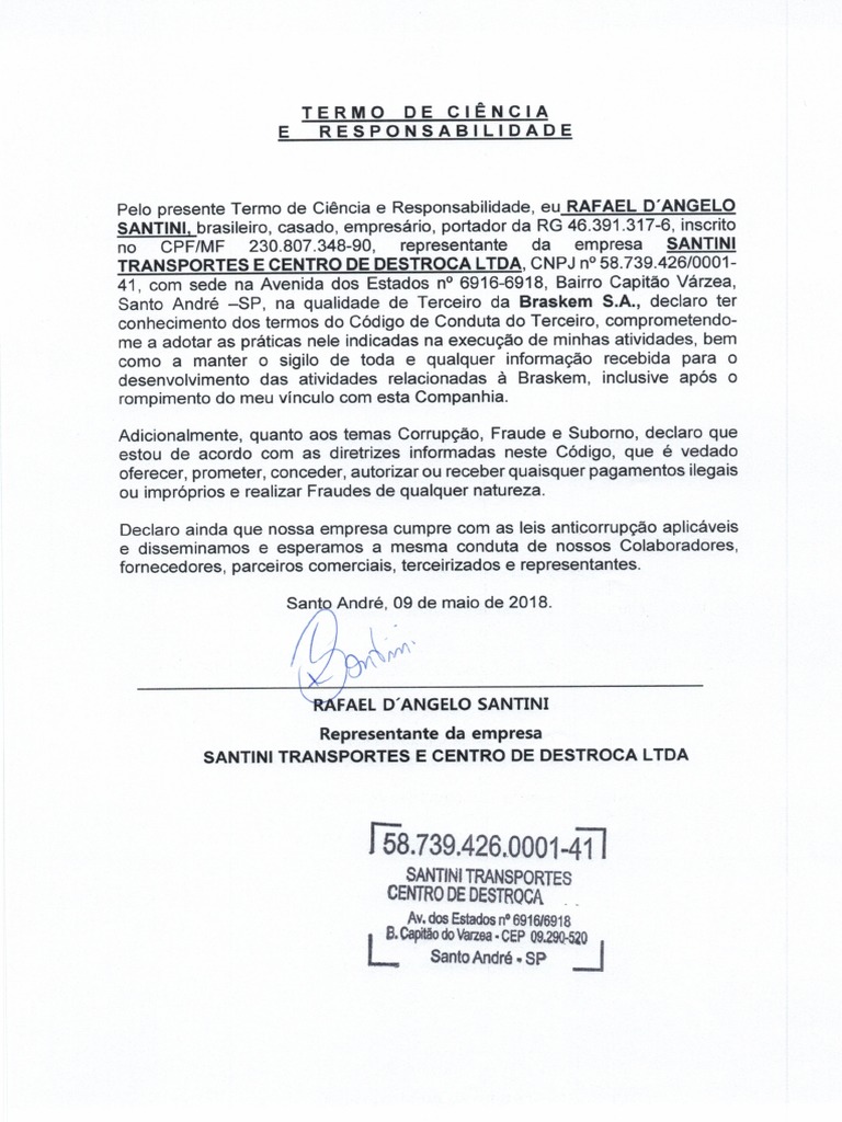 Termo de ciencia pdf