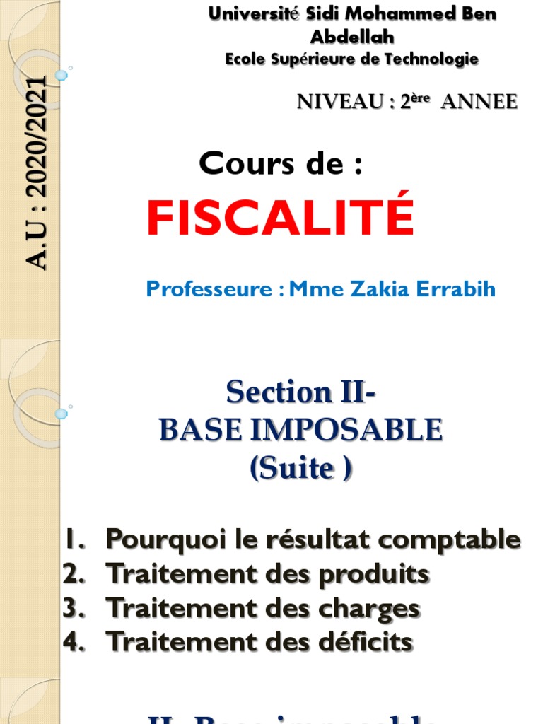 Conditions de déductibilité fiscale | PDF | Dépréciation | Taxe sur la ...