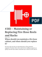 Maintaining or Replacing Fire Hose Reels and Racks