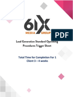 6IX Media Group Lead Generation Standard Operating Procedures Trigger Sheet