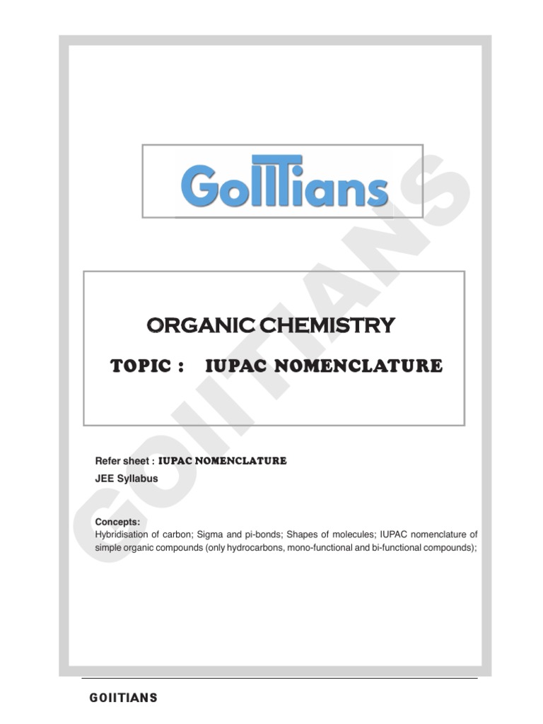 Decoding Organic Chemistry: A Guide to IUPAC Nomenclature 