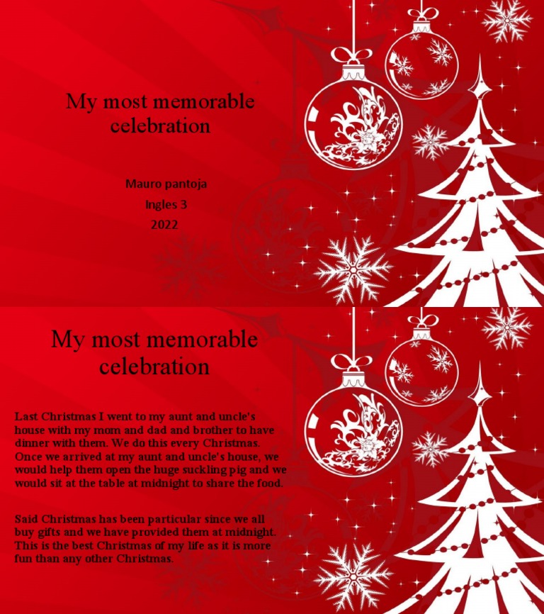 My Most Memorable Celebration PDF