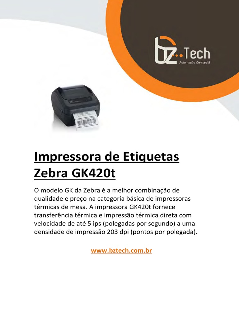 Manual Zebra gk420t PDF PDF Impressora (informática) Ciência da