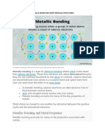 Metallic Bond and Giant Metallic Structures