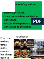 Importance of Agriculture