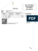 RUC: 20477508147 Nota de Crédito Electrónica F001-00000079: Distribuidora Agroveterinaria Trujillo S.A.C