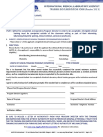 International medical lab scientist training form