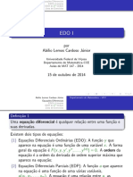 Resolução de EDOs de 1a ordem usando métodos como separável, fator integrante e valor inicial