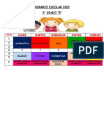 Horario Escolar B PDF