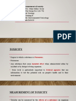 Measurement of Toxicity by Group No 1