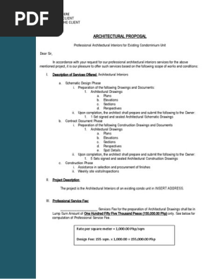 1-Architectural Service Proposal