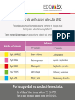 Calendario Verificación EdoMéx 2023