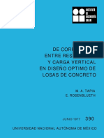 Efecto de Correlación Entre Resistencia Y Carga Vertical en Diseño Optimo de Losas de Concreto