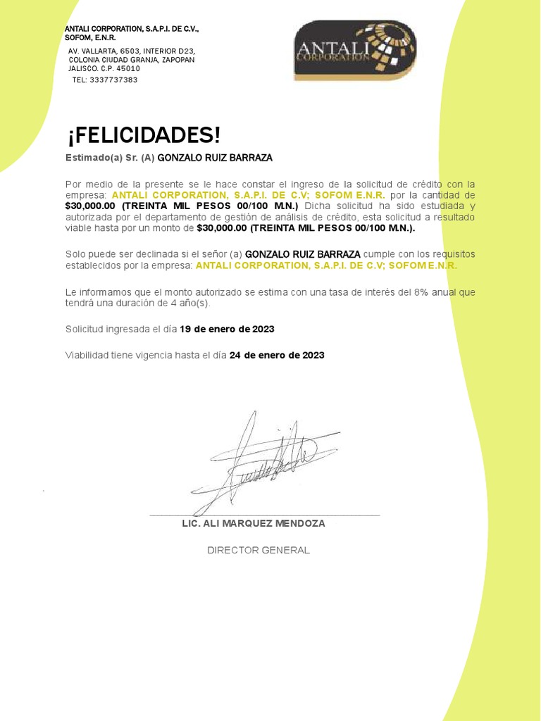 Carta de Gonzalo Ruiz Barraza PDF