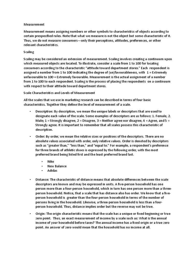 Measurement vs. Scaling Explained | PDF | Level Of Measurement | Likert ...