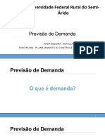 Universidade Federal Rural Do Semi-Árido: Previsão de Demanda