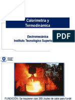 Calorimetría y Termodinámica: Eectromecánica Instituto Tecnológico Superior Sucre