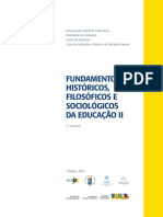 Fundamentos Históricos, Filosóficos E Sociológicos Da Educação Ii