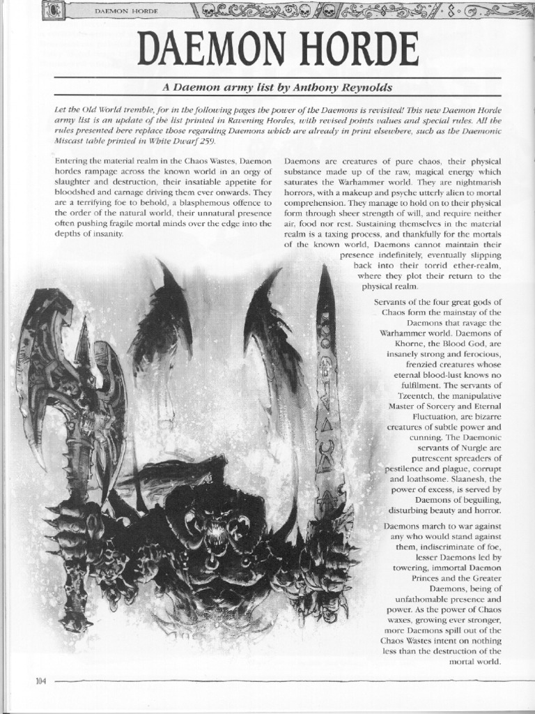 Armybook Chaos Deamon | PDF