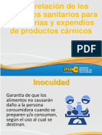 Interpretación de Los Requisitos Sanitarios para Carnicerías y Expendios de Productos Cárnicos