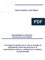 Mejoramiento Continuo y Six Sigma