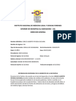 Instituto Nacional de Medicina Legal Y Ciencias Forenses INFORME DE NECROPSIA No 54055443394 - 231 Direccion General