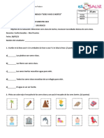 Evaluación Ciencias Naturales Unidad 0 Seres Vivos e Inertes