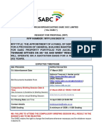 South African Broadcasting Sabc Soc Limited ("The SABC") Request For Proposal (RFP)