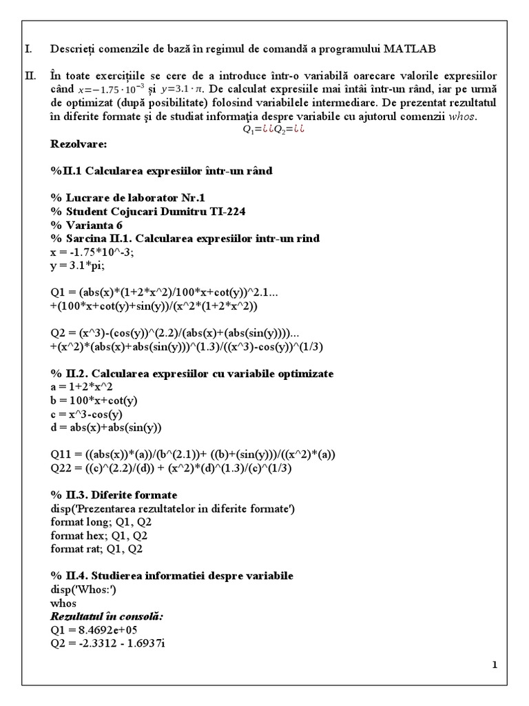 Laborator Nr.1 | PDF
