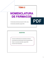 Nomenclatura de Fármacos: Tema 2