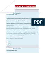 Direito Direito Agrário e Ambiental o e Ambiental