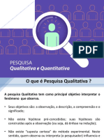 Pesquisa Qualitativa e Quantitativa