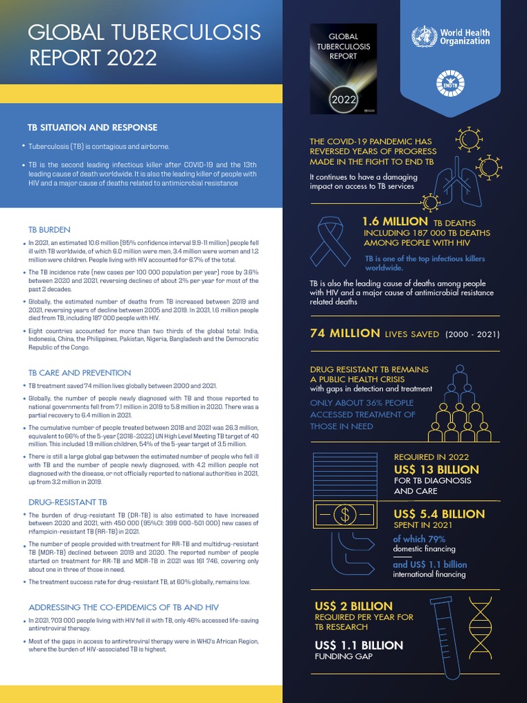 Global TB Report 2022 Factsheet | PDF | Tuberculosis | World Health