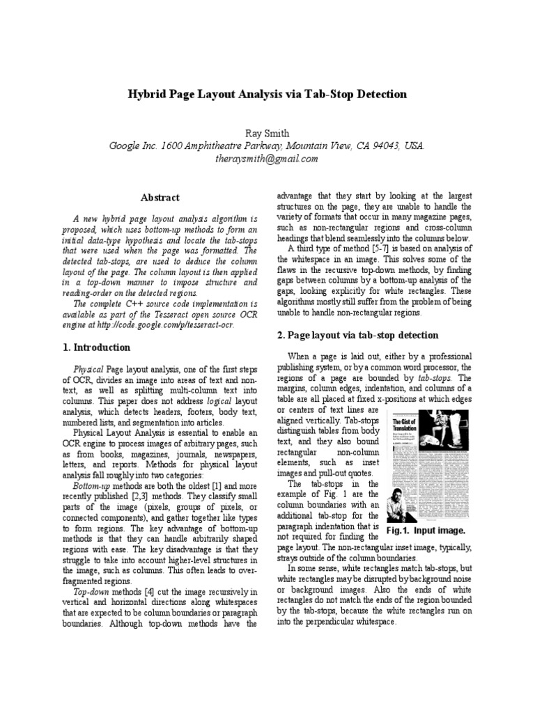 OCR Layout Analysis for Developers | PDF | Top Down And Bottom Up ...