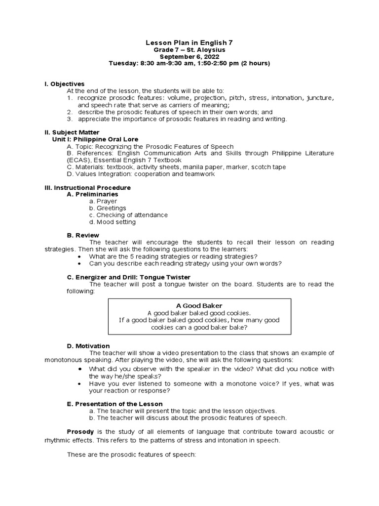 Prosodic Features Of Speech Stress