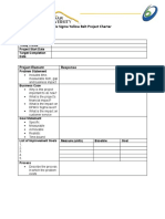 Six Sigma Yellow Belt Project Charter Template