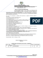 Edital de Convocação #0083/2022 - Referente Teste Seletivo