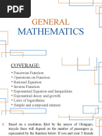 Genmath Refresher