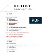 To Do List: The Beginning Teacher's Portfolio